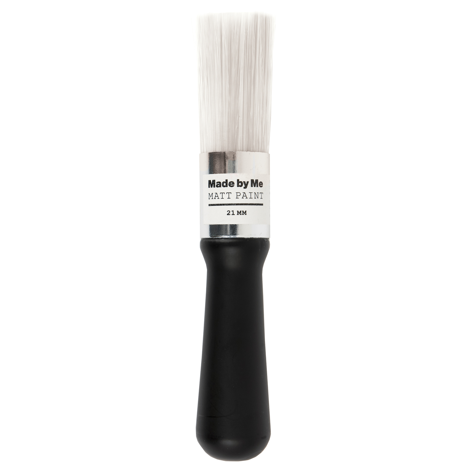 Rundpinsel matt paint synthetik 2,1cm mit schwarzem Griff und weißen Borsten, ideal für präzises Malen.