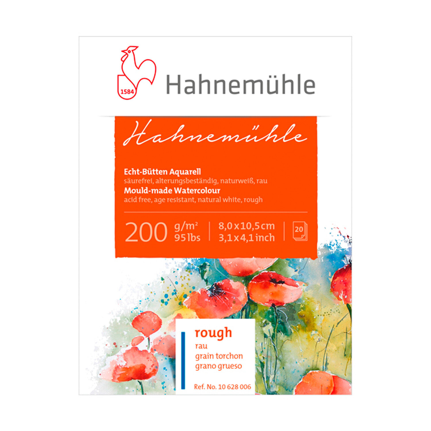 Aquarellblock rau 200g/m² 20 Blatt von Hahnemühle FineArt 
