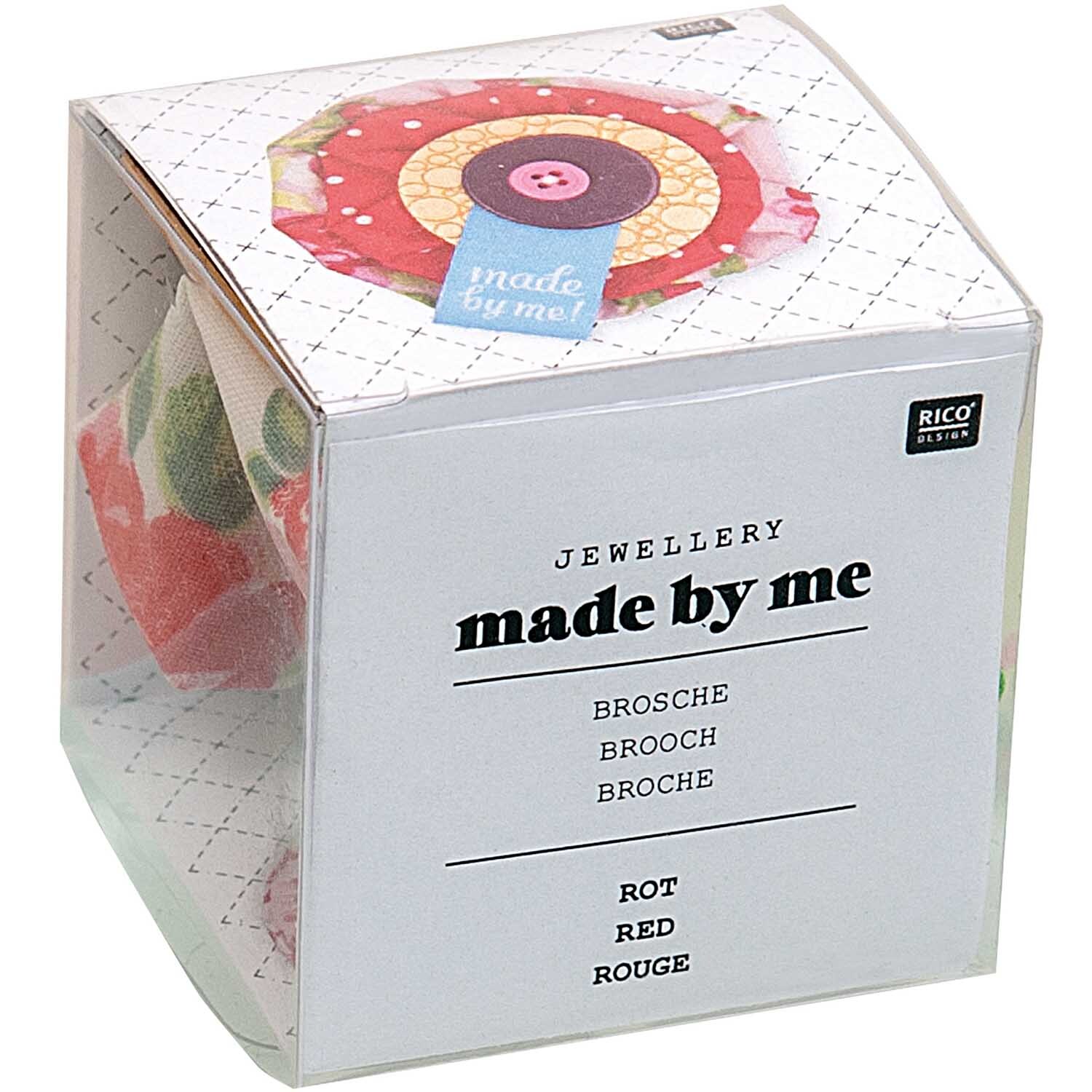 Brosche rot 7cm