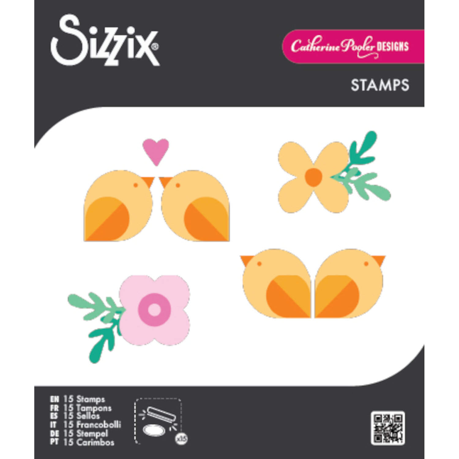 Clear Stamps Set Birds & Blooms 15-teilig von idee. Creativmarkt 