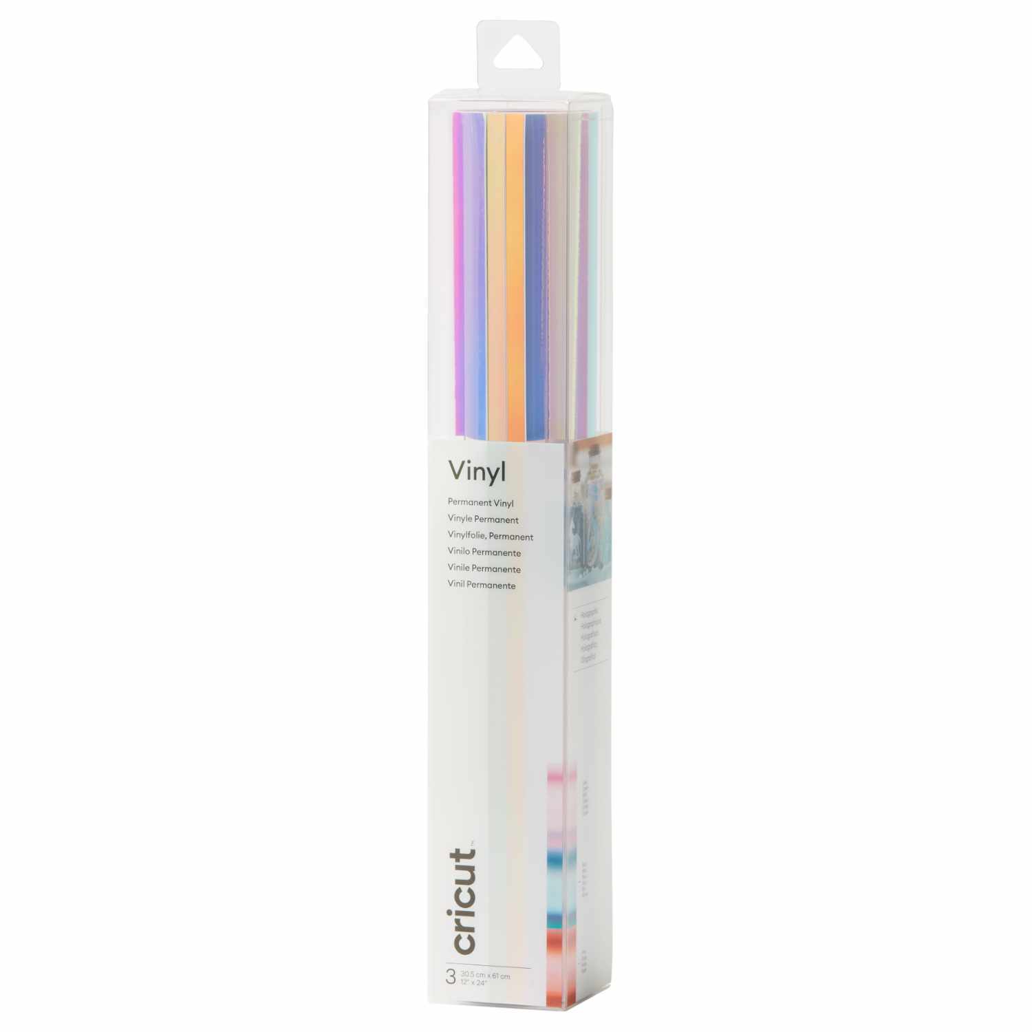 Holographic Vinylfolie opal-pink-blau 30,5x61cm 3 Stück