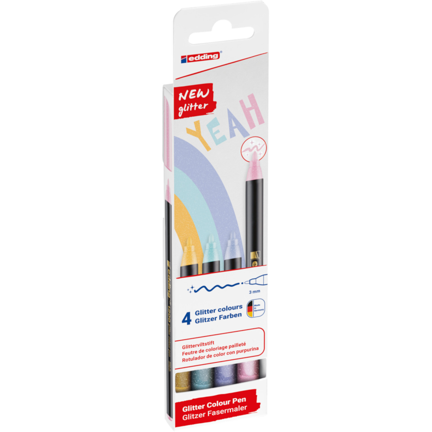 Fasermaler Set Edding 1200 Glitter