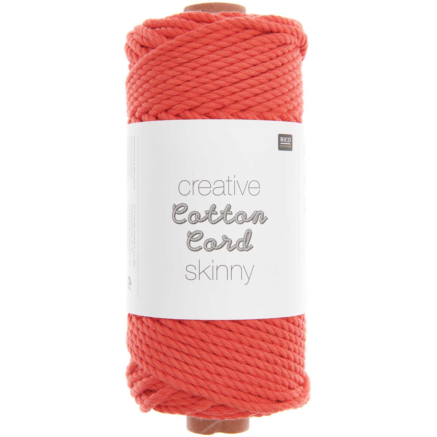 Rico Design Creative Cotton Cord skinny Makramee-Garn Rot