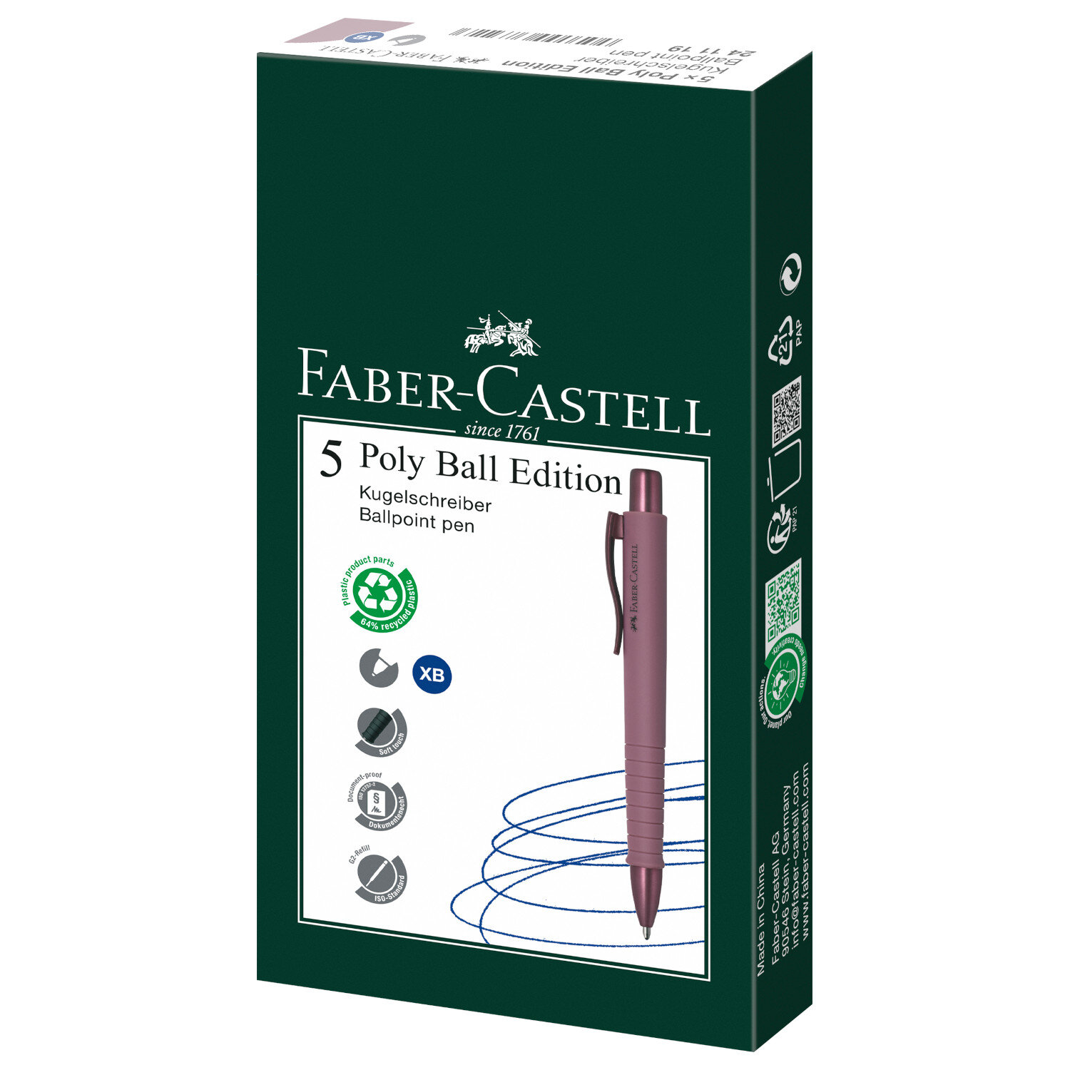 Kugelschreiber Poly Ball Urban XB Farbe Bordeaux von Faber-Castell 