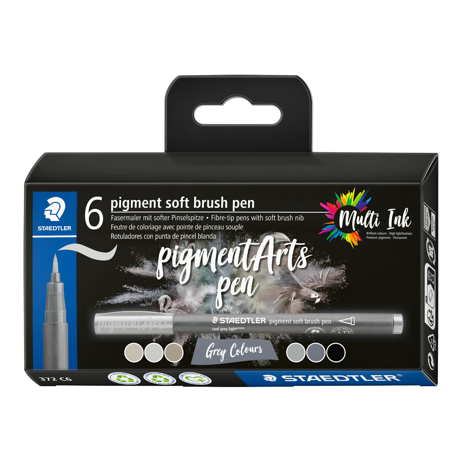 Pigment Brush Pen Grautöne Set