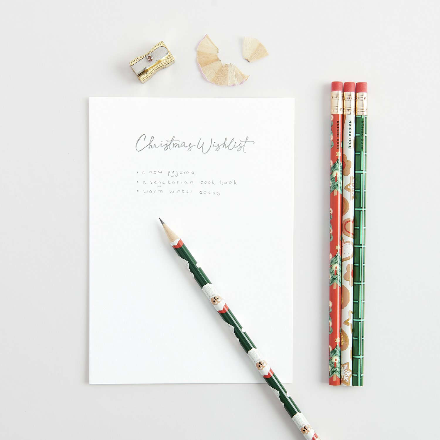 Paper Poetry Bleistift-Set Weihnachtsmarkt 4-teilig von Rico Design