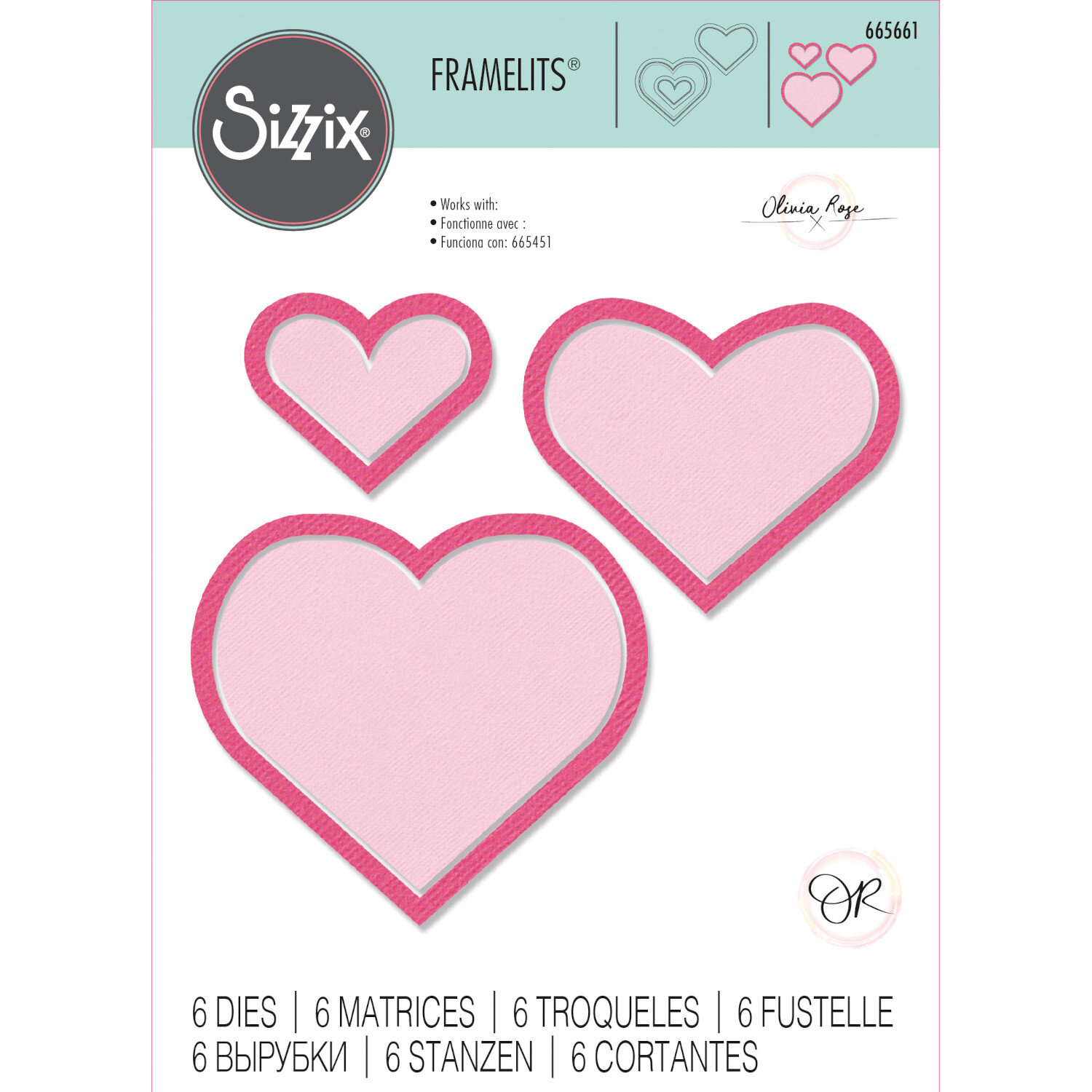 Framelits Die Set Heart Frames  6PK von idee. Creativmarkt