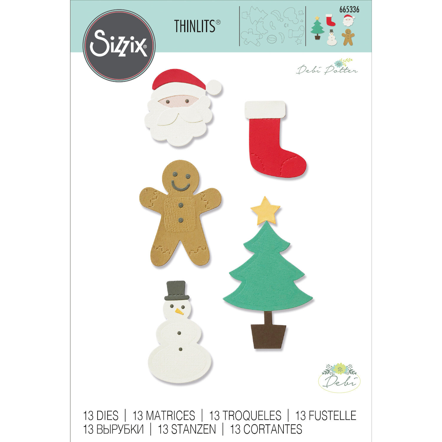 Thinlits Die Set 13 Basic Xmas Shapes by D. Potter von idee. Creativmarkt