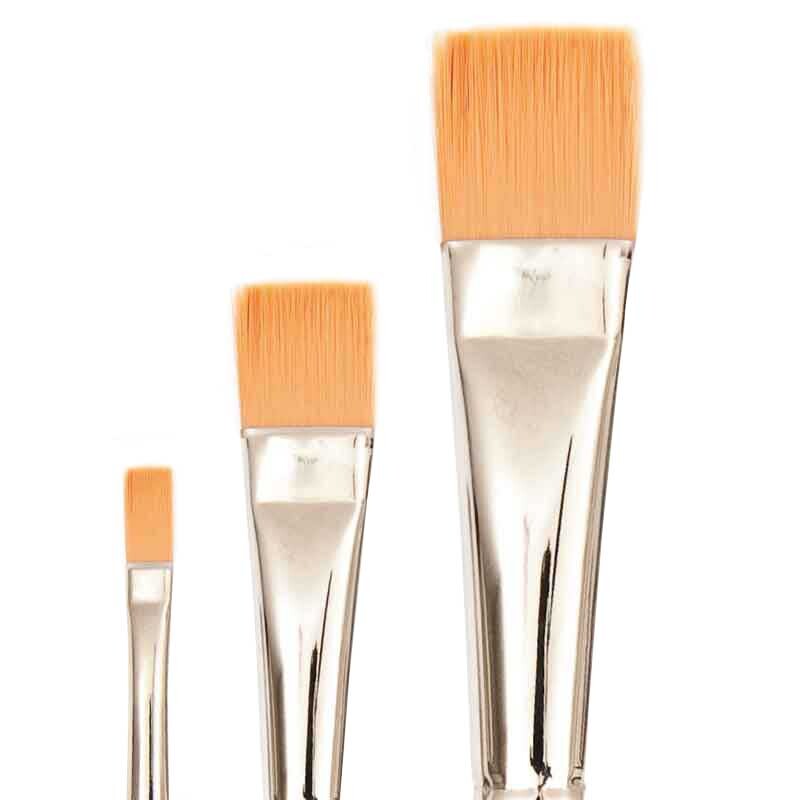 Fine Art Öl Synthetic flach Pinsel von Rico Design in verschiedenen Größen, ideal für präzises Malen.