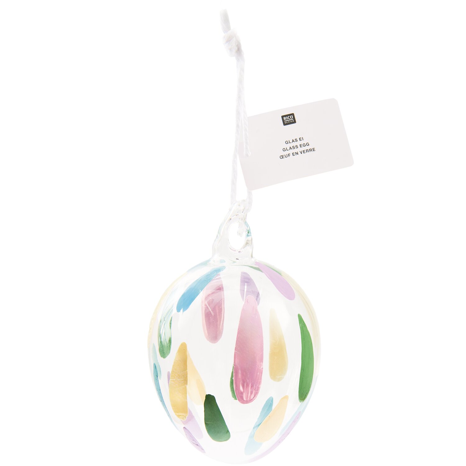 Glas Ei Tropfen 9xØ6cm von Rico Design