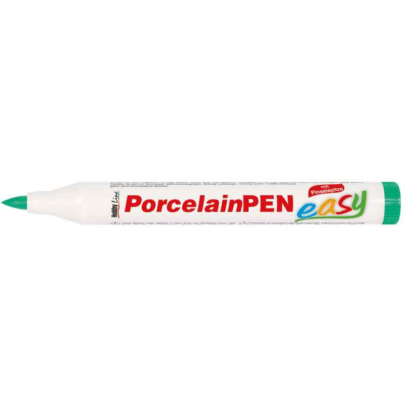 Hobby Line Porcelain PEN in Dunkelgrün, ideal zum Bemalen von Porzellan, mit feiner Spitze.