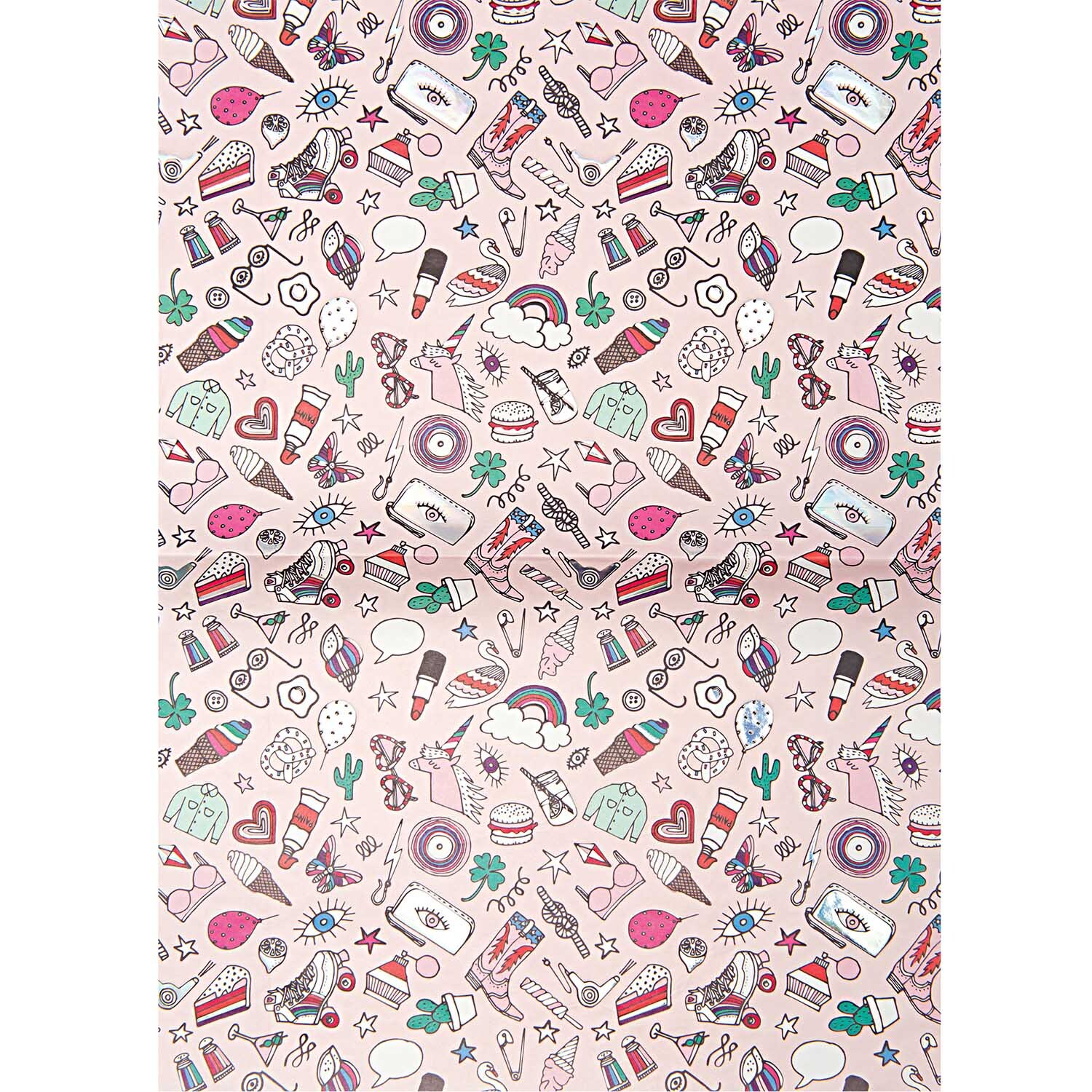 Paper Patch Papier Icons rosa 30x42cm Hot Foil
