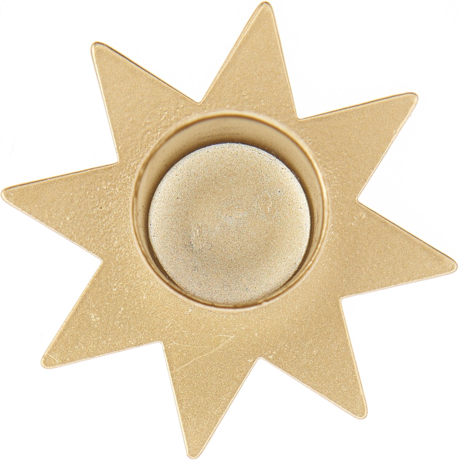 Metallkerzenhalter Stern gold 6x6x2,7cm von Rico Design, ideal für festliche Dekorationen.