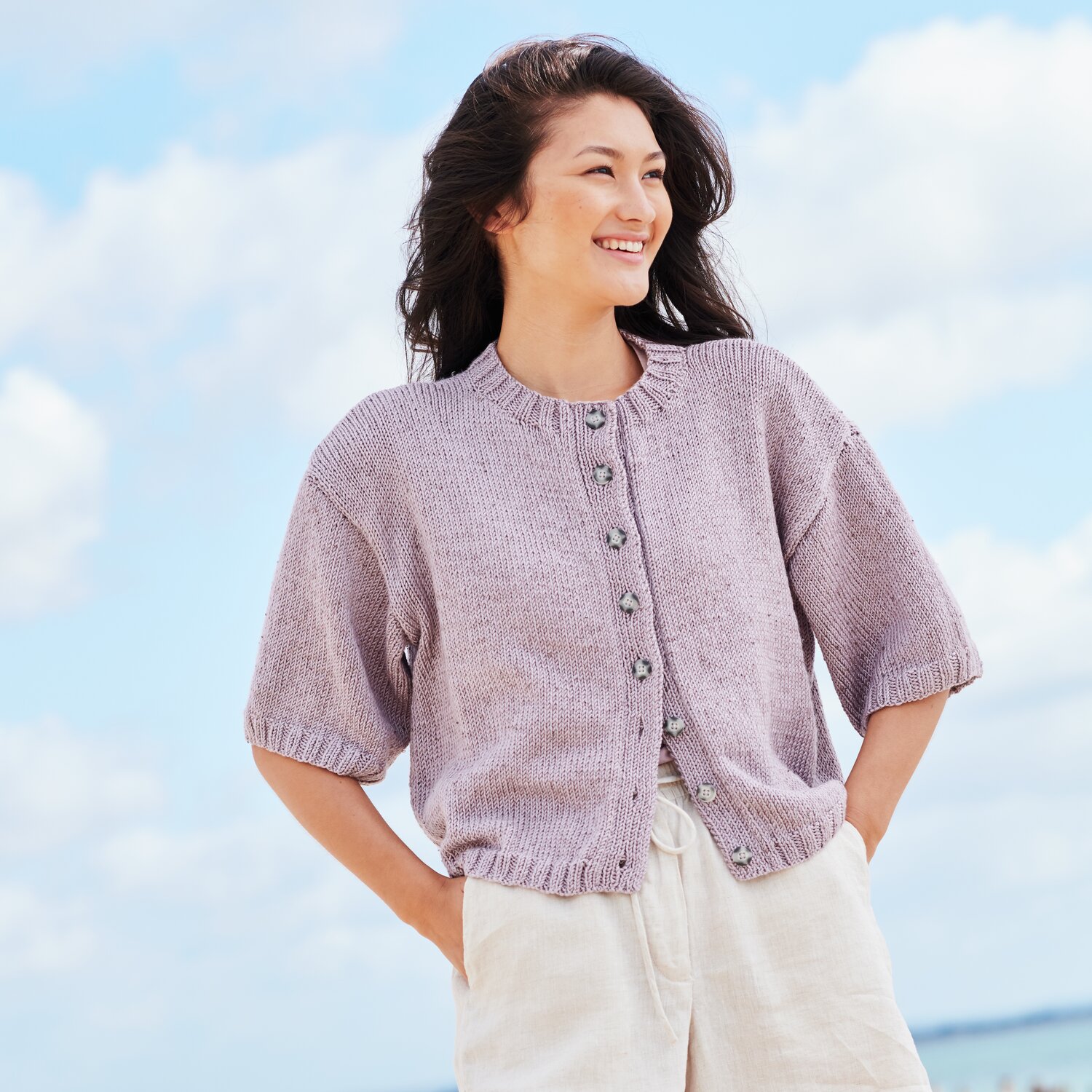 Strickset kurzarm Jacke Modell 11 aus Lovewool No. 22 von Rico Design