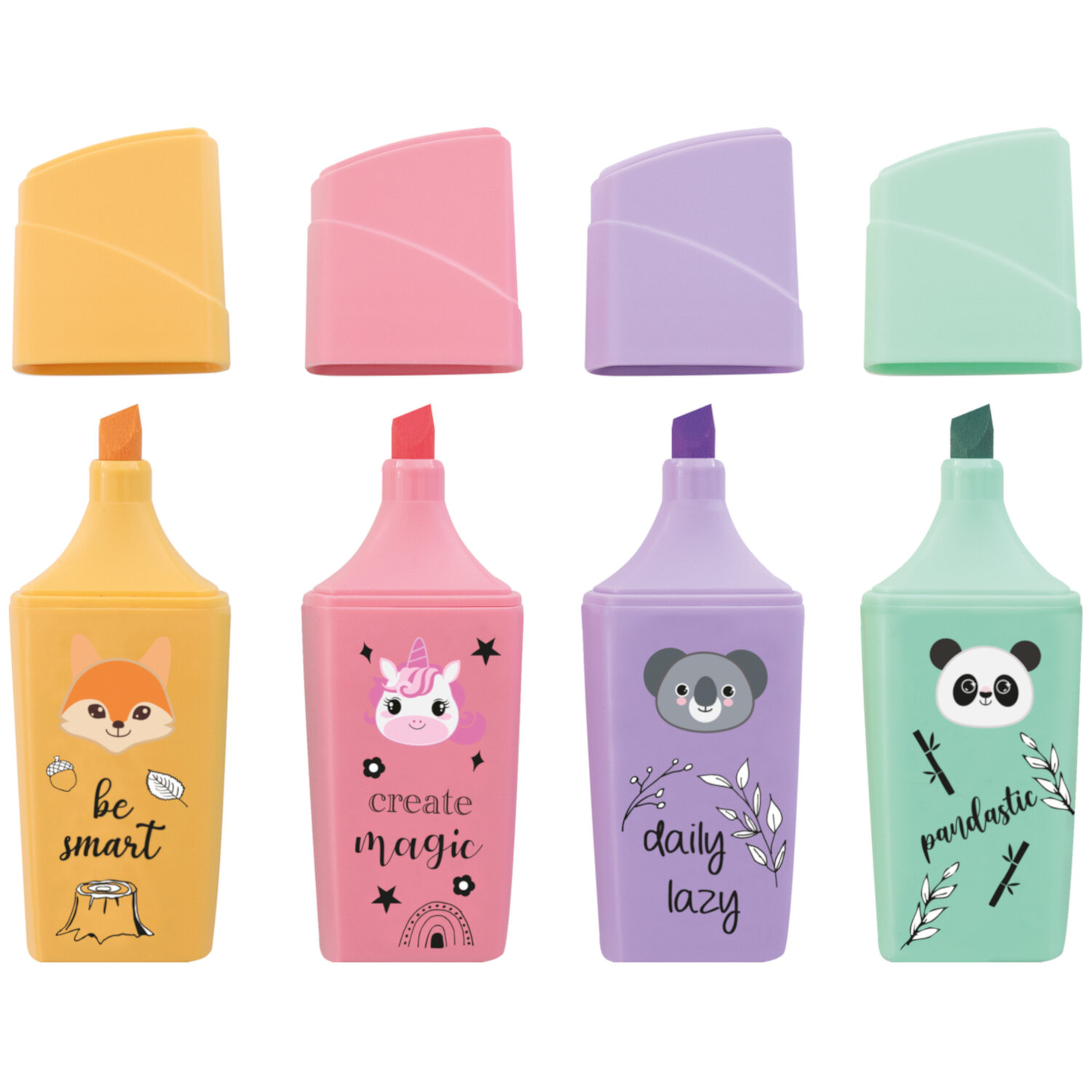 Textmarker Mini Animal 4-teilig von Eberhard Faber Vertrieb 