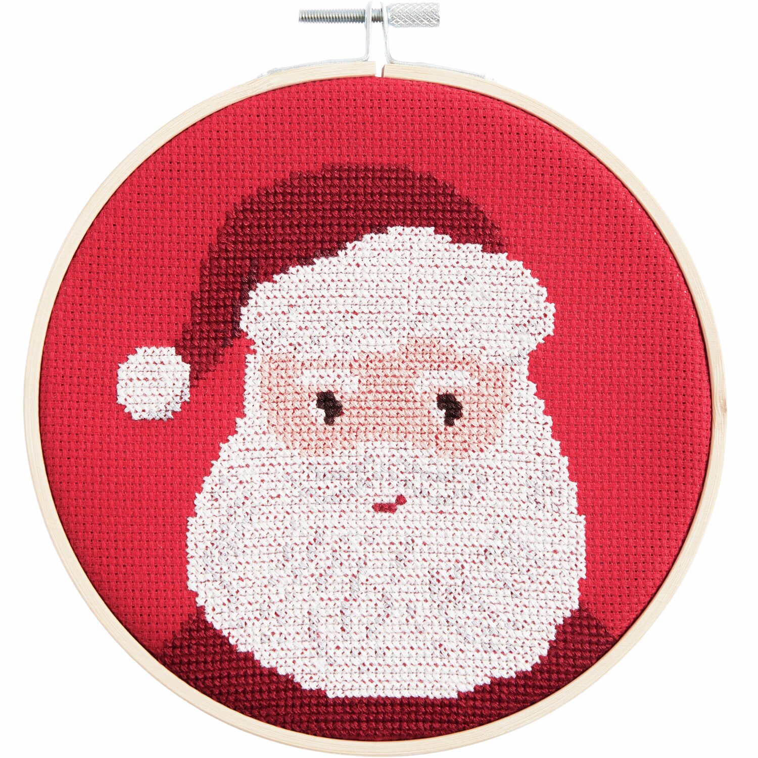 Stickpackung Portrait Santa Ø15cm von Rico Design Stickpackung Portrait Santa Ø15cm von Rico Design