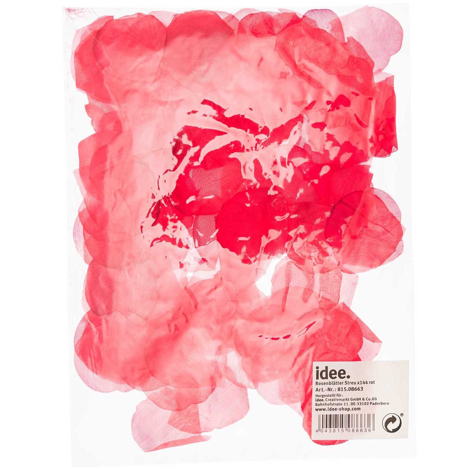 Streu Rosenblätter rot 3-4cm 144 Stück
