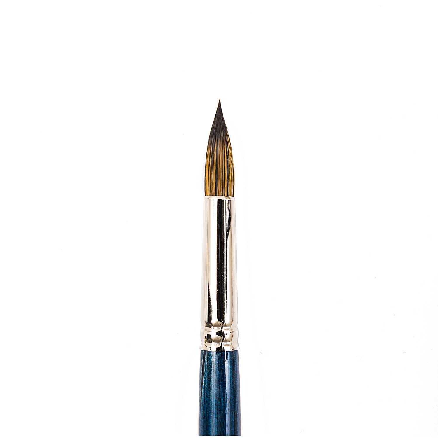 Pinsel Art School Acryl Synthetic rund, hochwertiger blauer Pinsel von Rico Design für präzises Malen. Ideal für Acrylfarben.