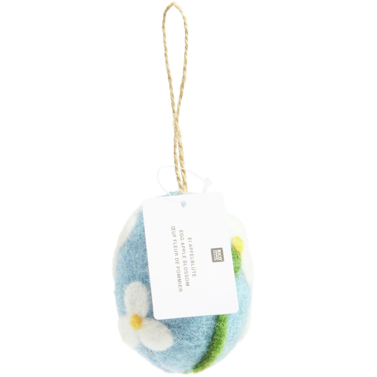Aufhänger Filz-Ei Apfelblüte 7,8xØ5,8cm von Rico Design