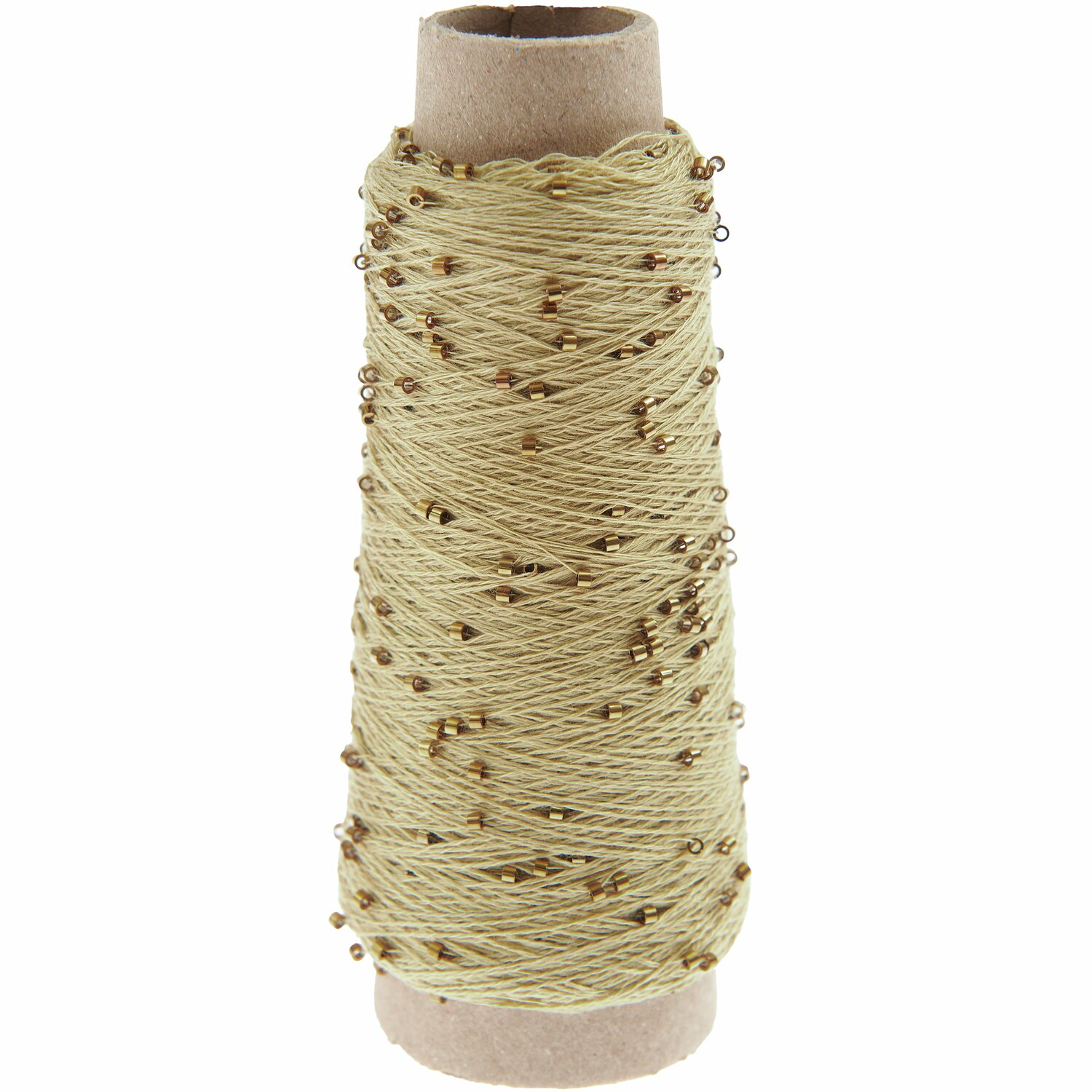 Creative Make It Perlchen, goldener Faden mit Perlen, 25g 255m, ideal für kreative Projekte.