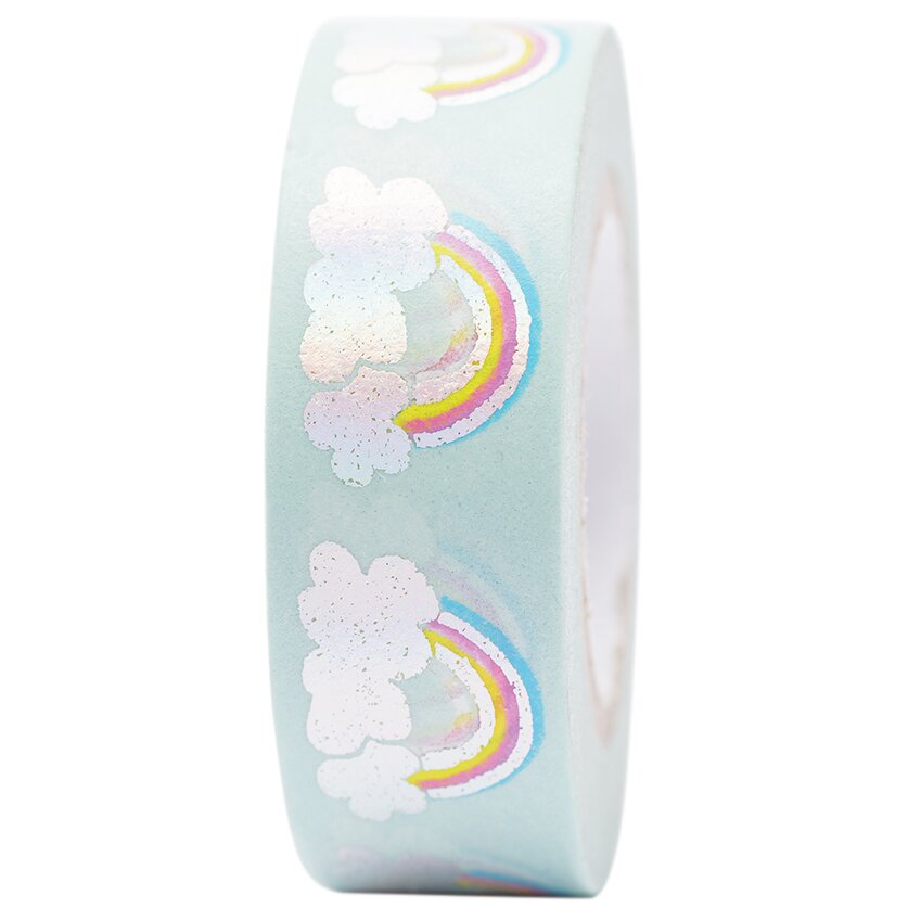 Rico Design Paper Poetry Tape Regenbogen irisierend
