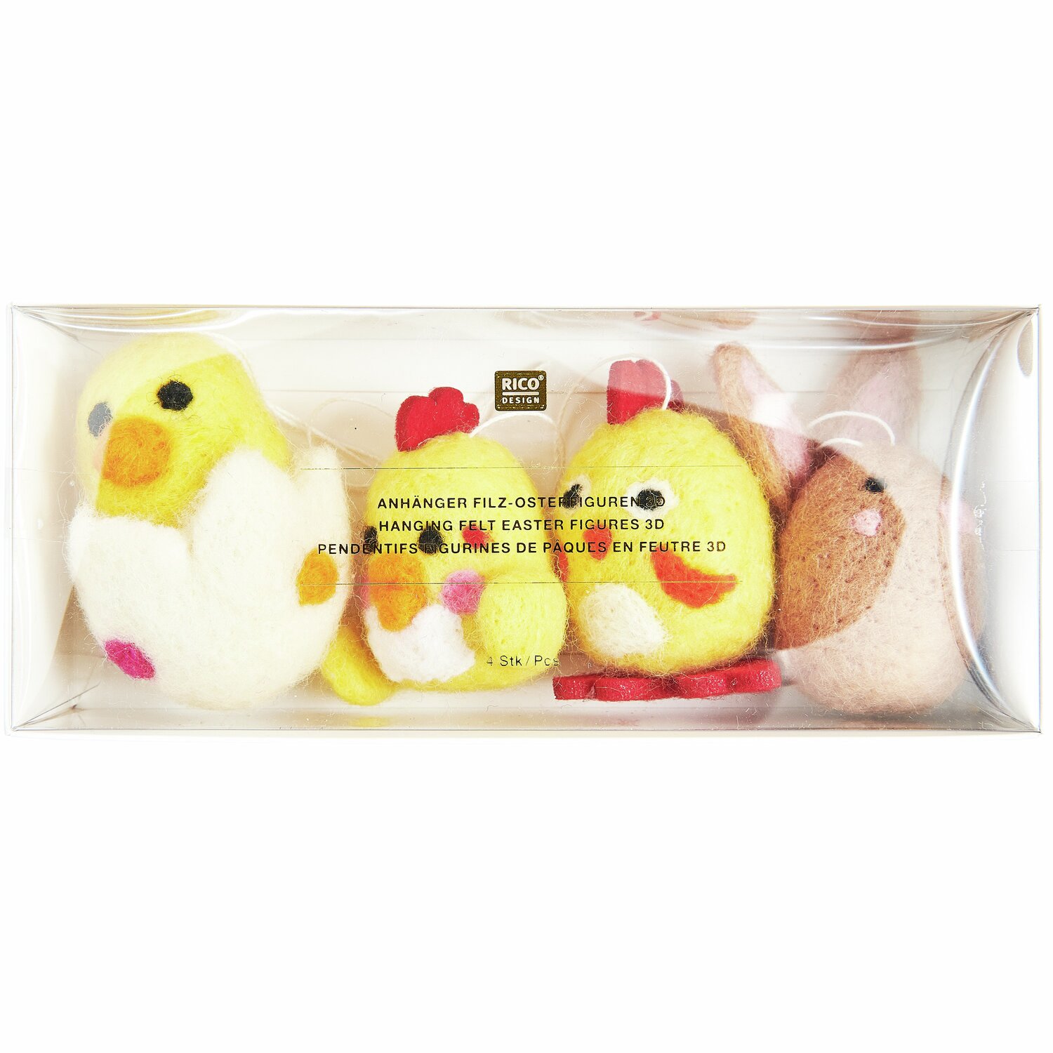 Aufhänger Filz-Osterfiguren 3D 4 Stück von Rico Design