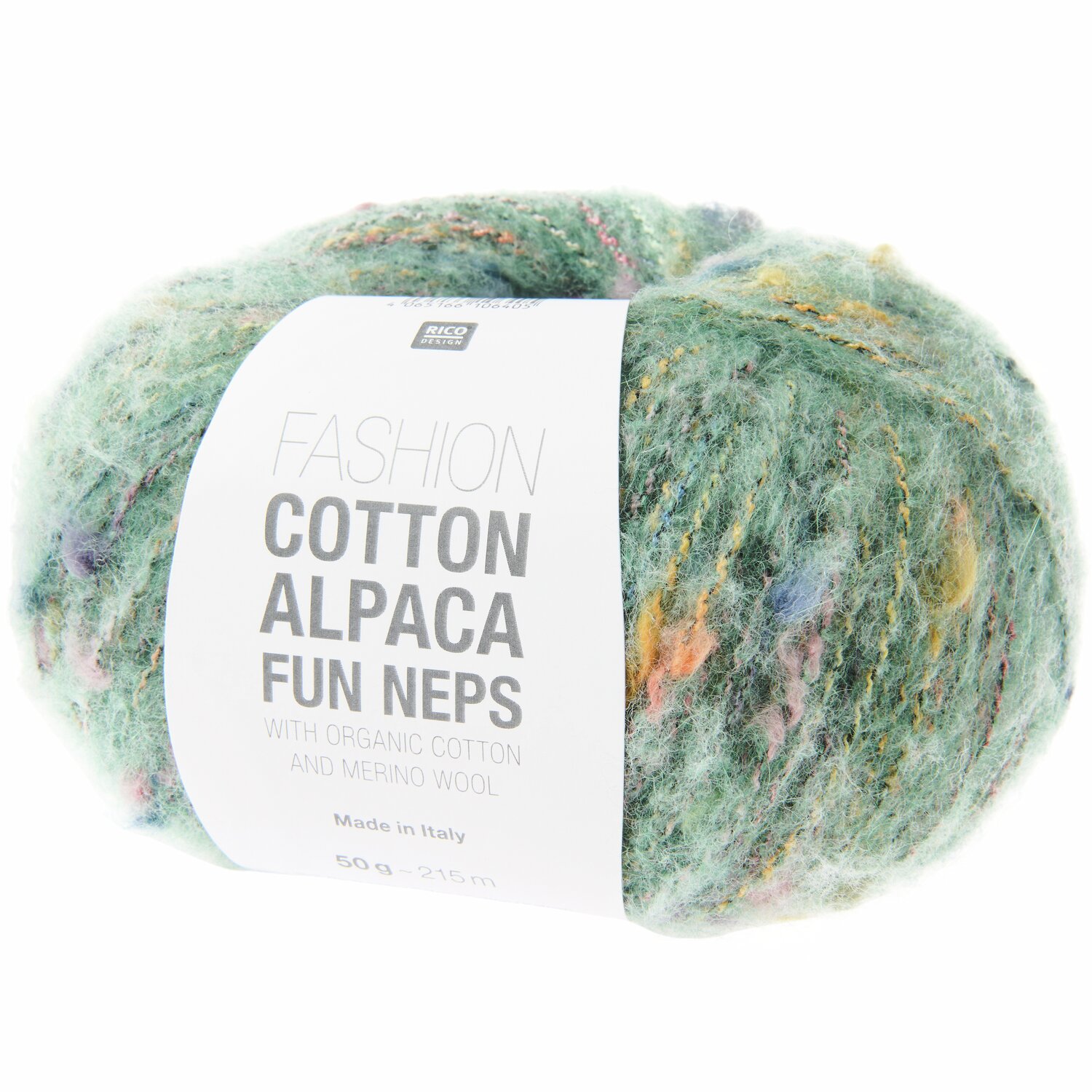 Fashion Cotton Alpaca Fun Neps: Weiches, buntes Garn aus Bio-Baumwolle und Merinowolle, 50g, 215m. Ideal für kreative Strickprojekte.