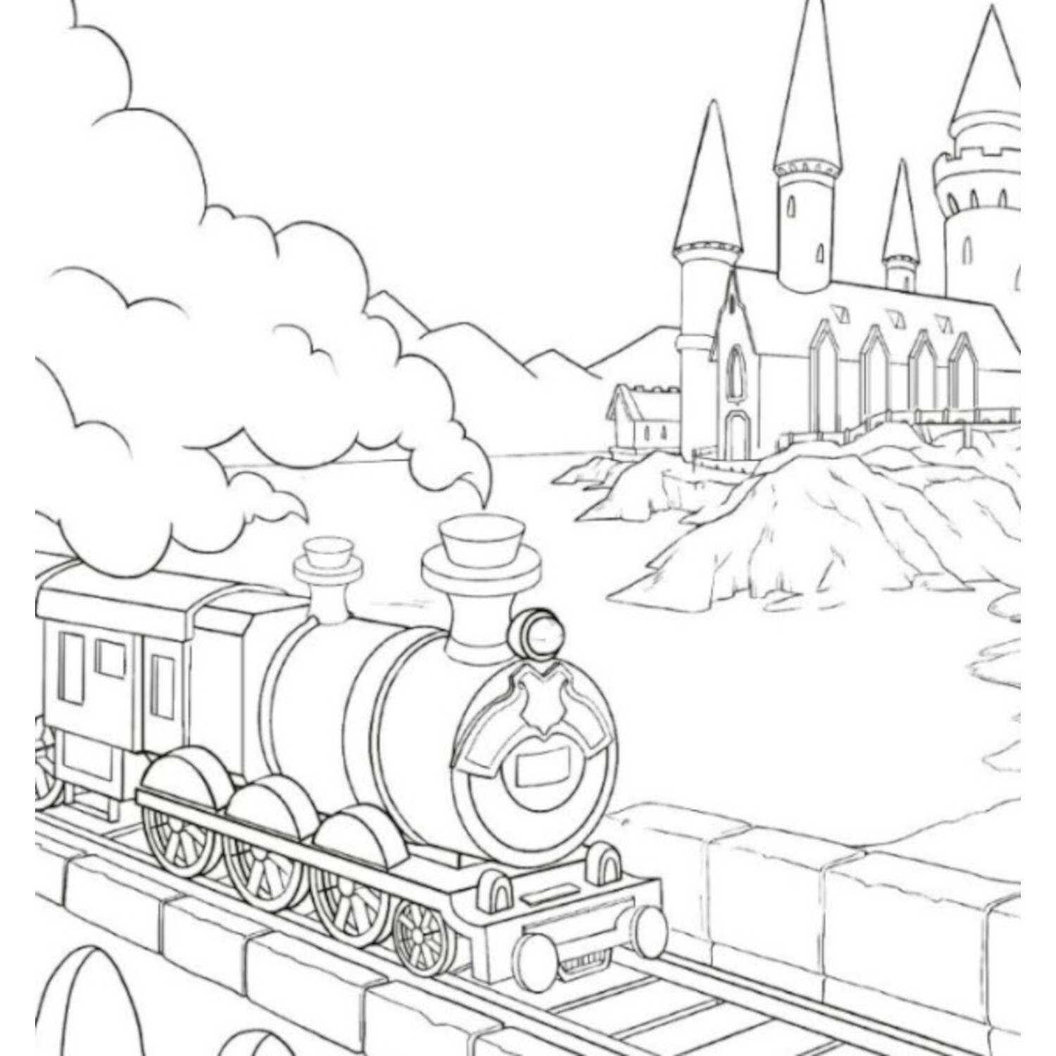 Magische Welten - Harry Potter Ausmalbuch  mit Zauberpapier von frechverlag