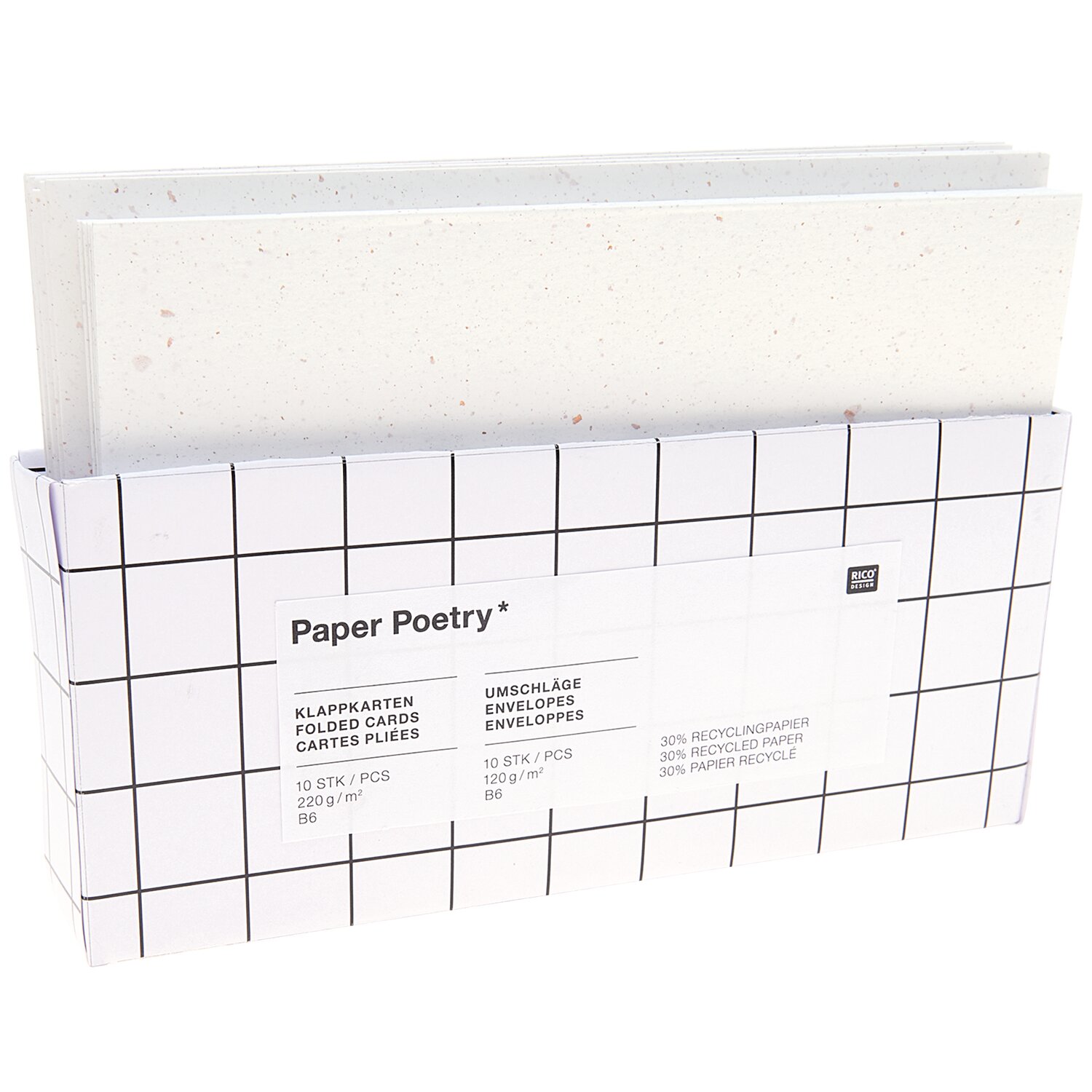 Paper Poetry Kartenset offwhite B6/B6 20-teilig von Rico Design