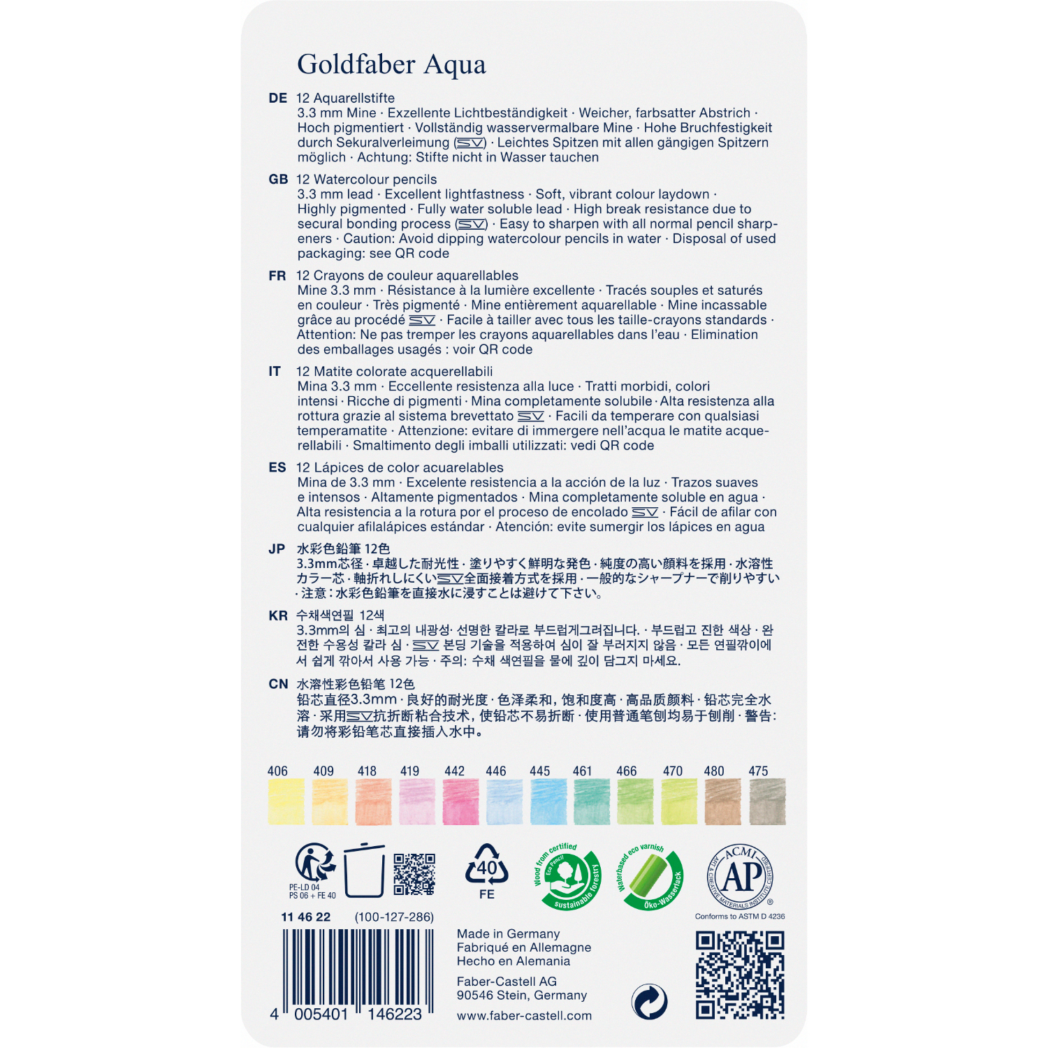Goldfaber Aqua Aquarellstifte Pastell im Metalletui Goldfaber Aqua Aquarellstifte Pastell im Metalletui