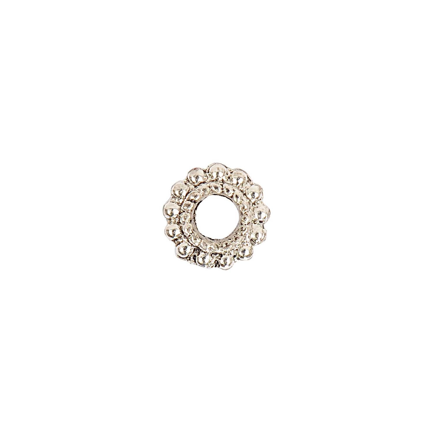 Ring Kugel silber 8x2cm 5 Stück