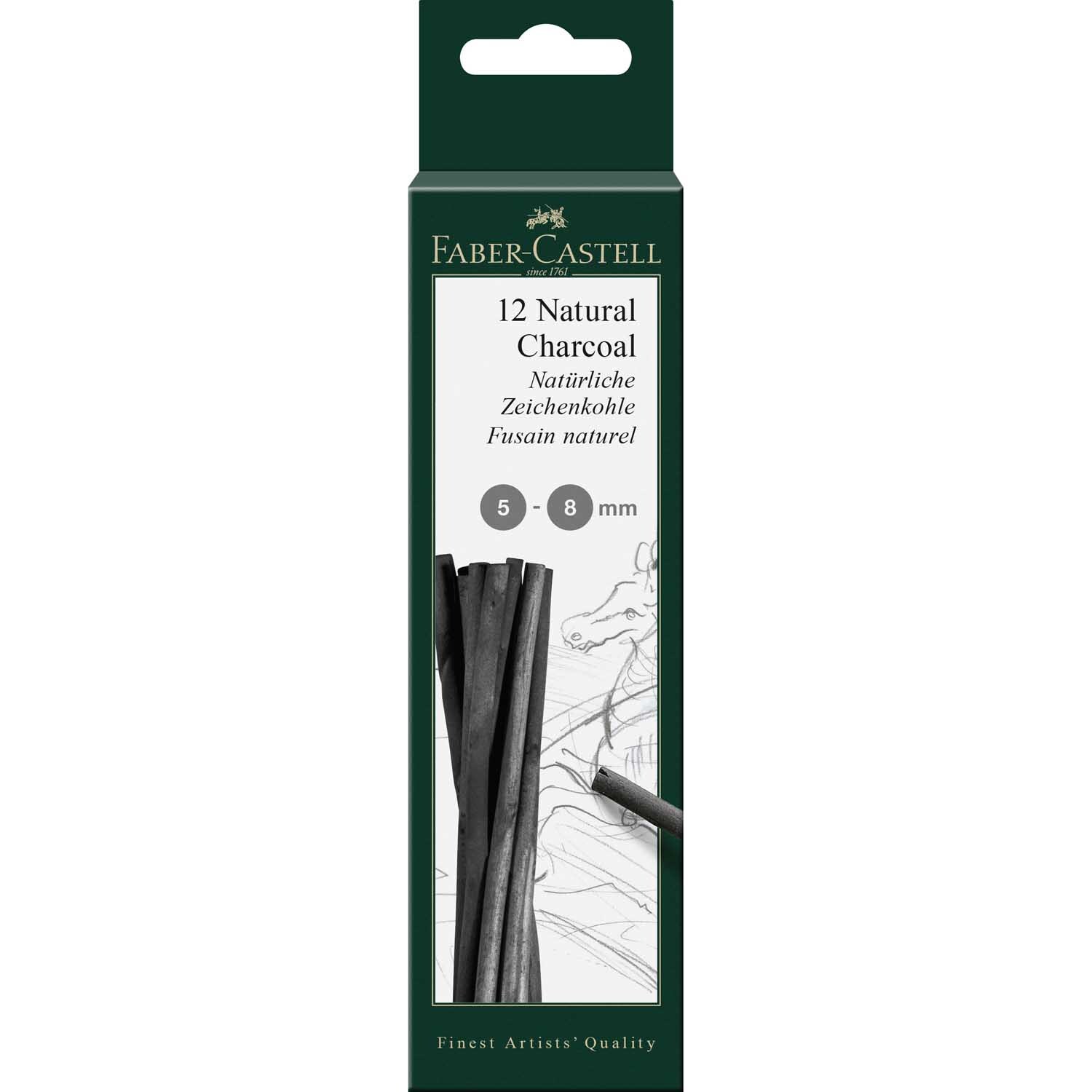 Natürliche Zeichenkohle Pitt 5-8mm 28g