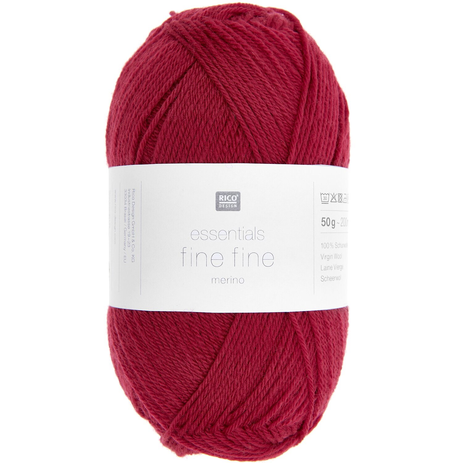 Essentials Fine Fine Merino 50g 200m Farbe Kirsch von Rico Design