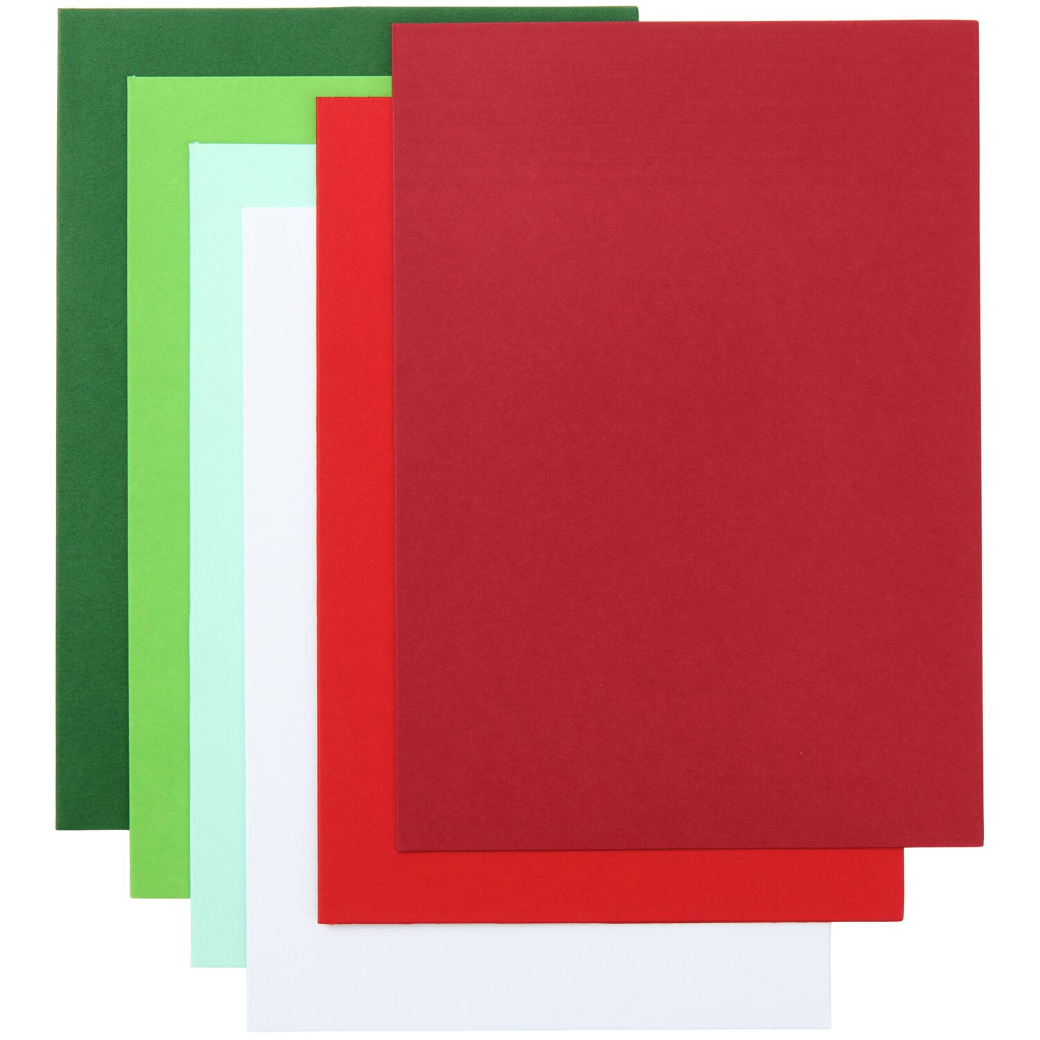 Paper Poetry Kartenset Basic grün-rot B6 36-teilig von Rico Design