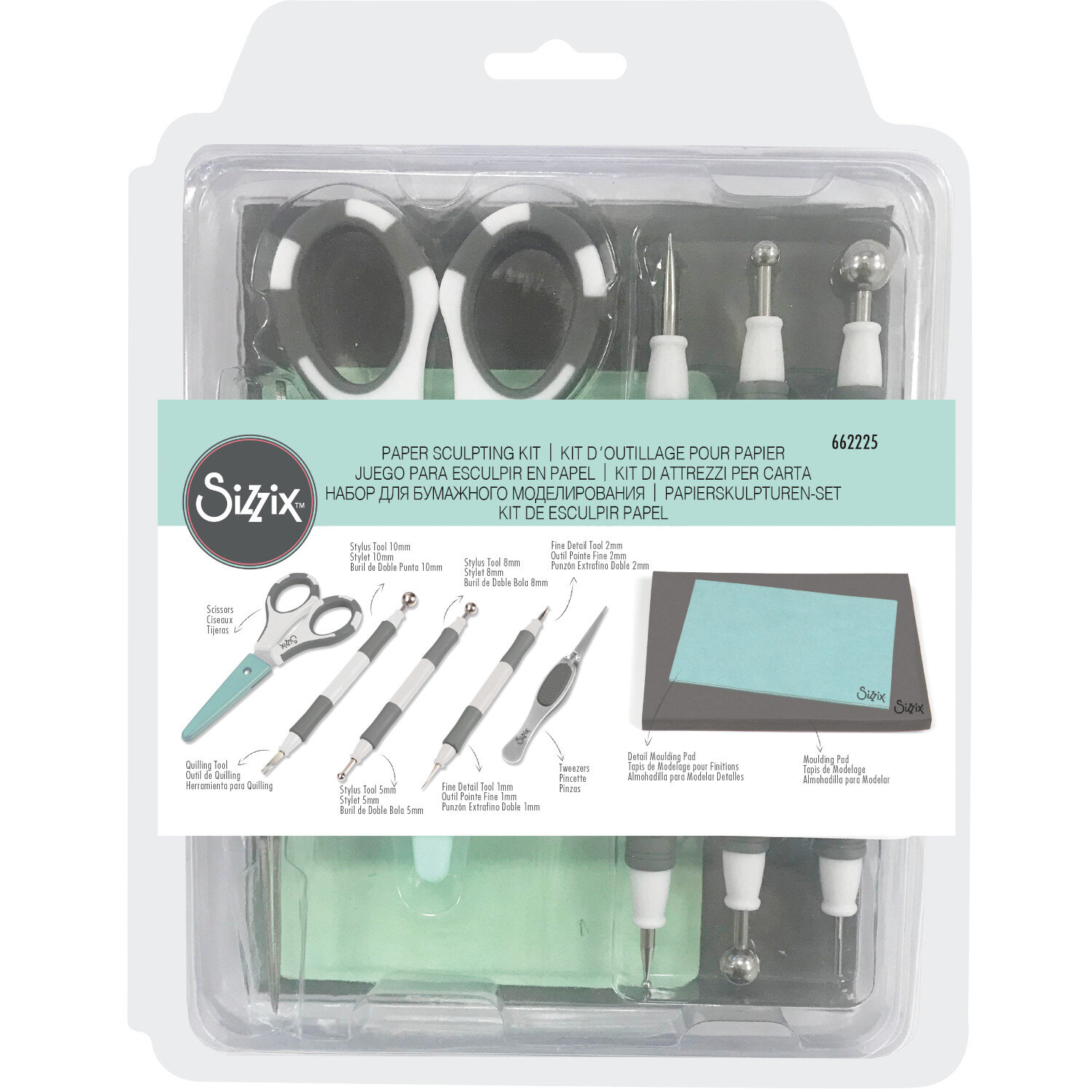 Paper Sculpting Kit 16,5x12,7x1cm - 12,6x9x0,2cm von idee. Creativmarkt