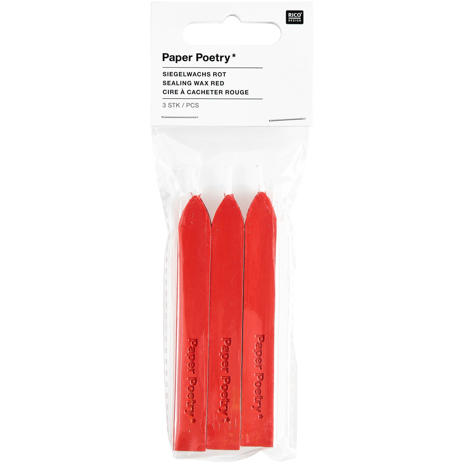 Siegelwachs Sticks Farbe Rot von Rico Design