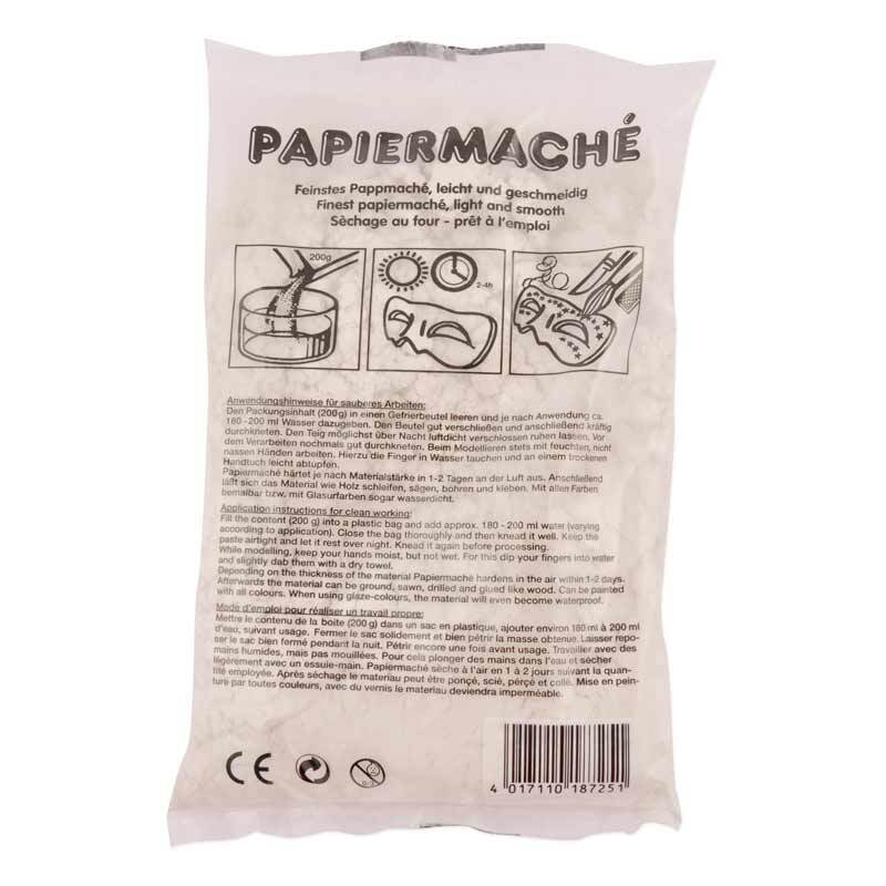 Papiermaché elfenbein 200g