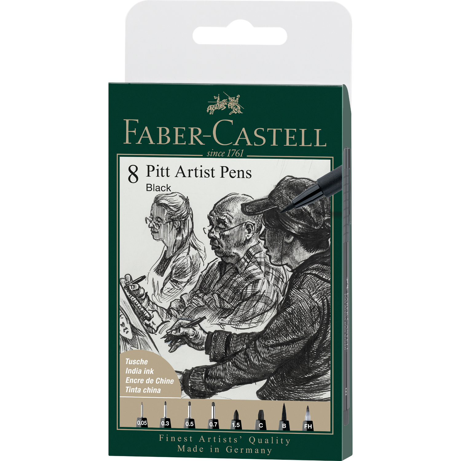 Pitt Artist Pen Tuschestift Set Schwarz