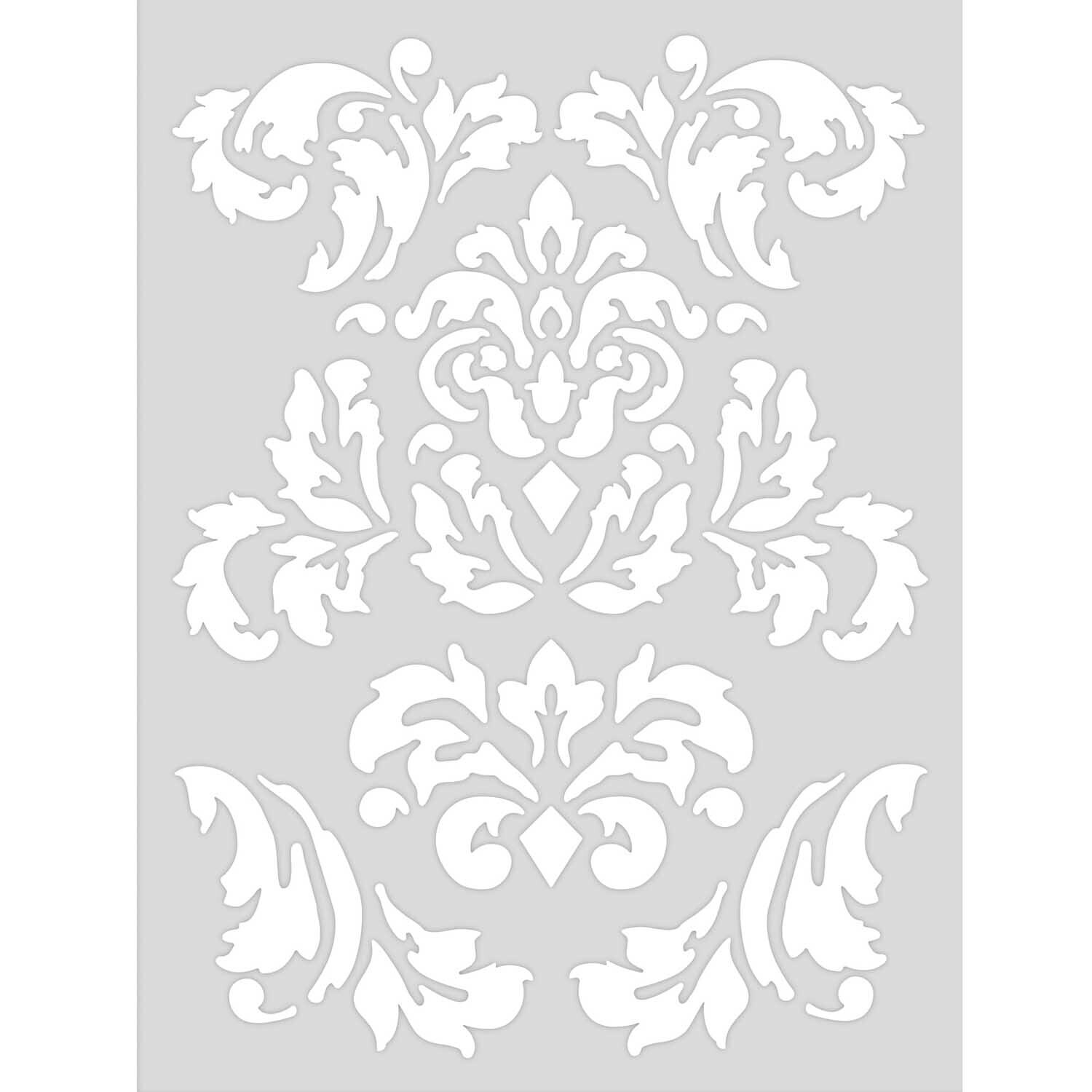 Schablone romatische Ornamente 18,5x24,5cm selbstklebend