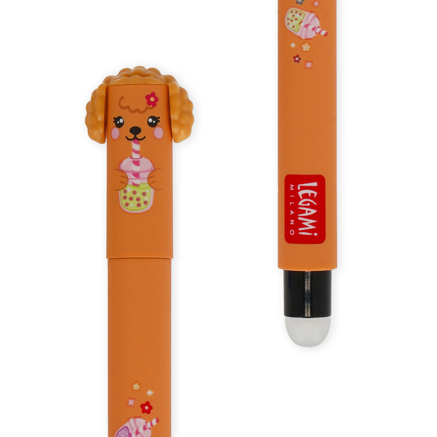 Erasable Gel Pen Set 3 Stück Fur-ever Friends BTS 26, Legami Gelstifte mit Hundemotiv, radierbarem Gel und verspielten Details für Schule, Büro und Notizen