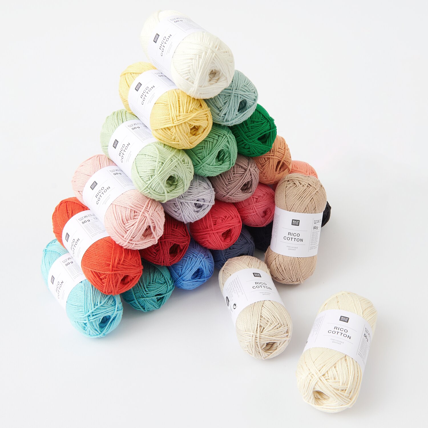 Creative Cotton Fleece dk 100g 250m Farbe Buttermilch von Rico Design