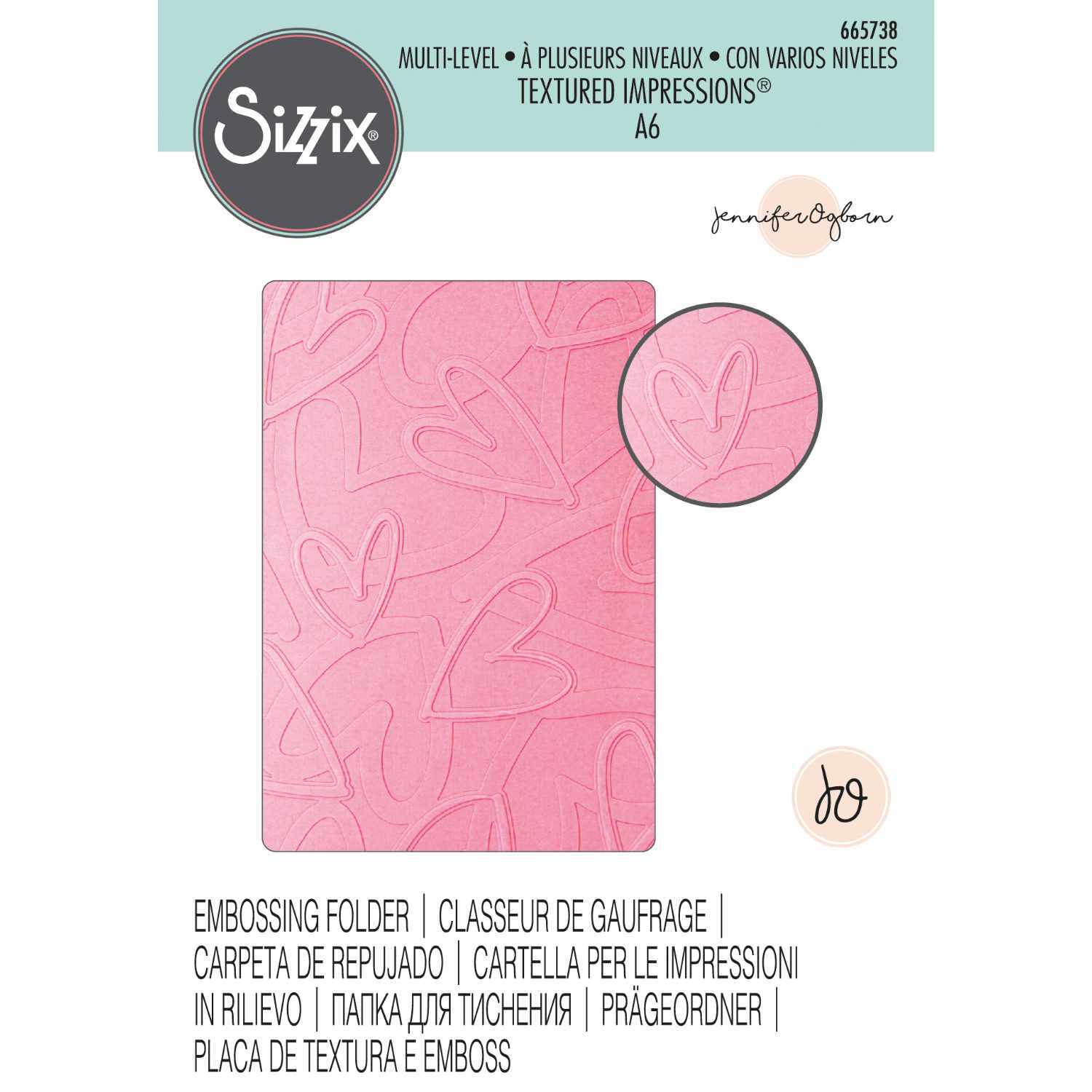 3D Textured Impressions Embossing Folder Romantic by Jennifer Ogborn 3D Textured Impressions Embossing Folder Romantic by Jennifer Ogborn
