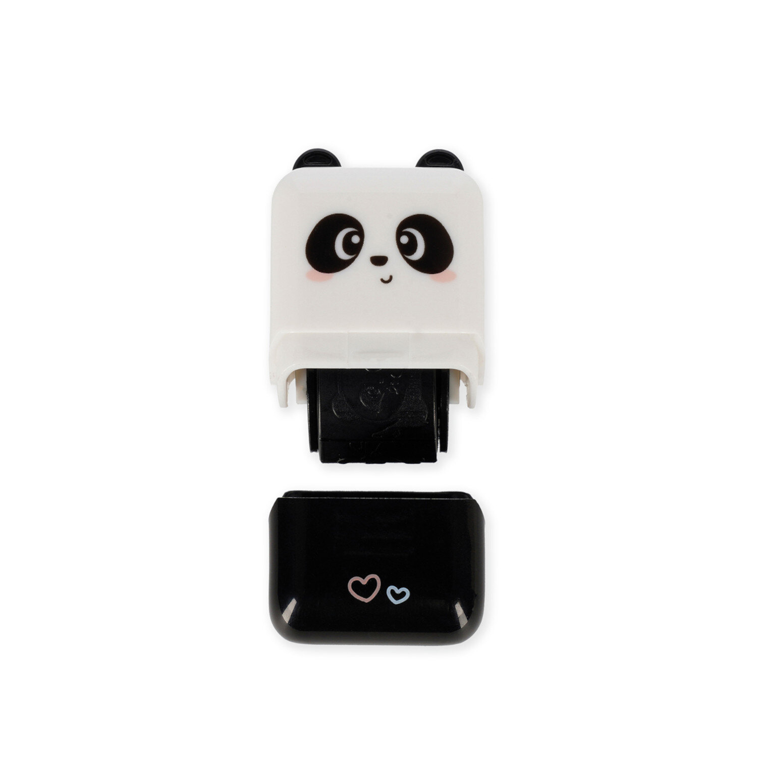 Deco Roller Stempel von Legami mit niedlicher Tierfigur, schwarzem Stempelkissen und abnehmbarer Schutzkappe, ideal zum kreativen Gestalten von Notizen und Karten