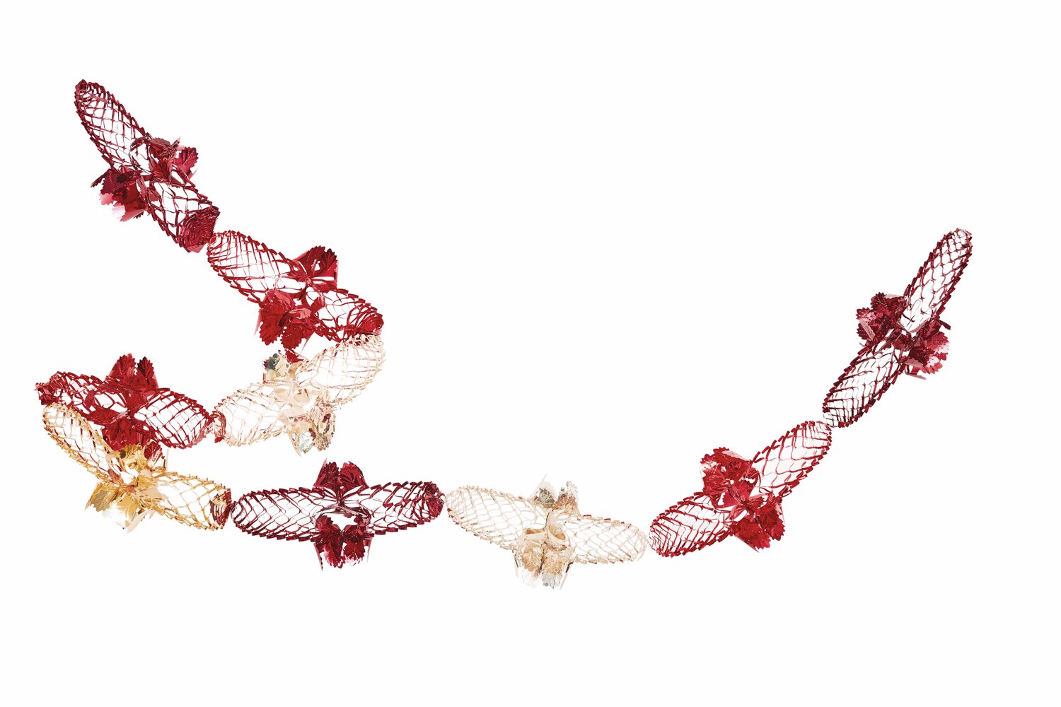 Foliengirlande  2,3m Farbe Rot/Gold von Rico Design