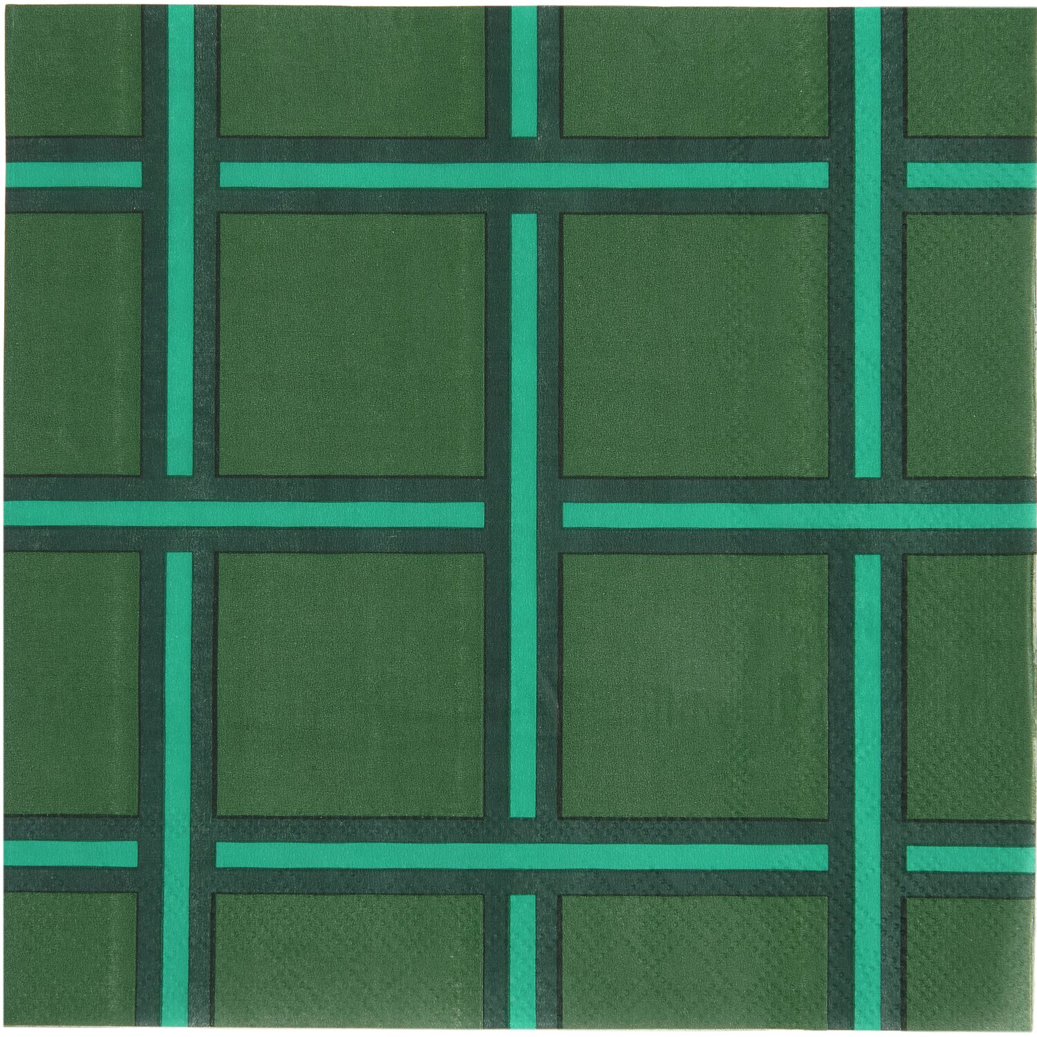 Servietten Raster Grün 20 Stück Servietten Raster Grün von Rico Design, 20 Stück. Dunkelgrüne Servietten mit geometrischem Muster.