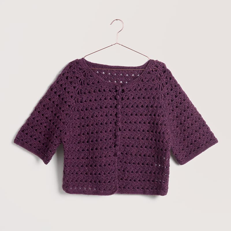 Gehäkelte Jacke: Modell 13 aus dem Heft Lovewool No. 22