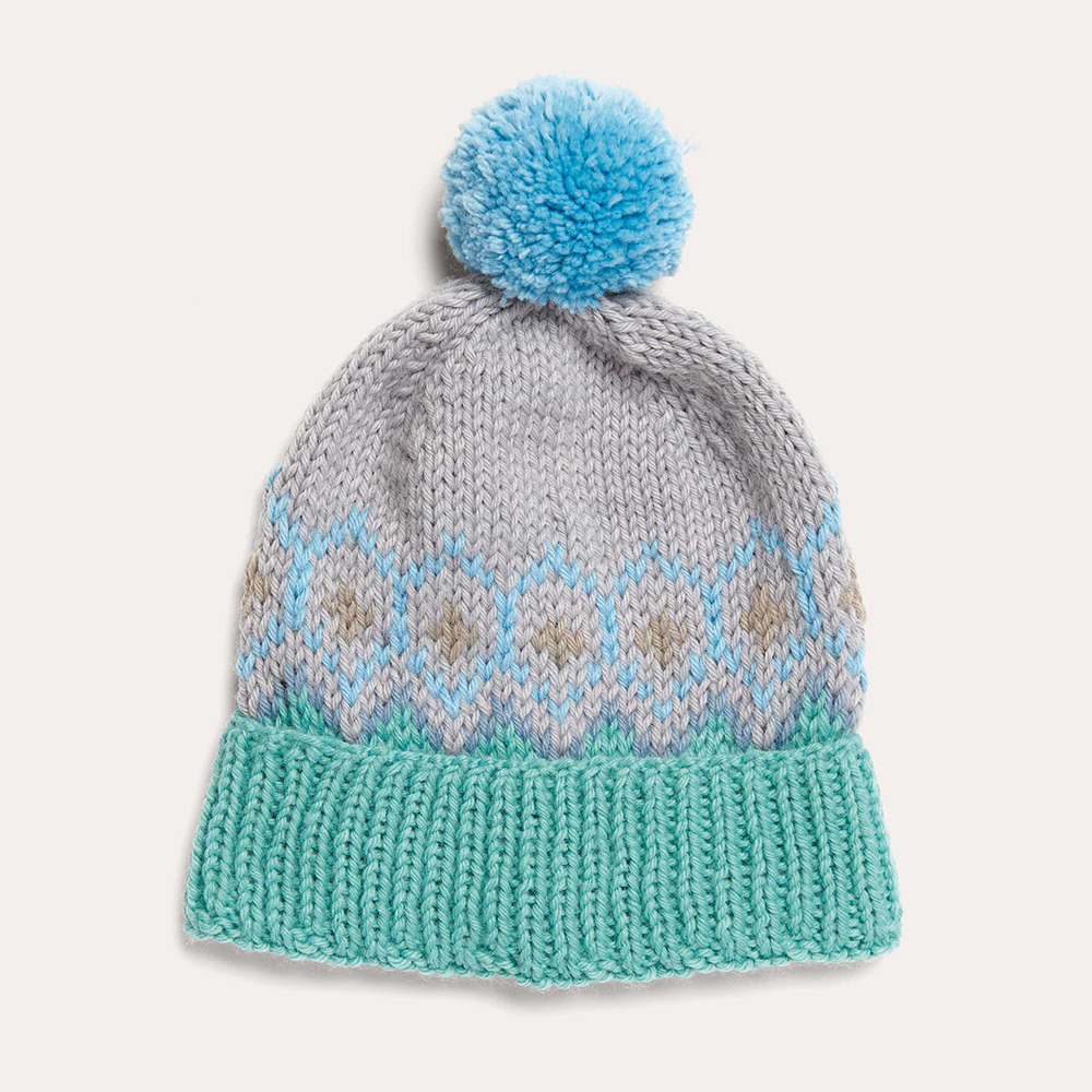 Strickset Mütze Modell 01 aus Baby Nr. 38 Blau