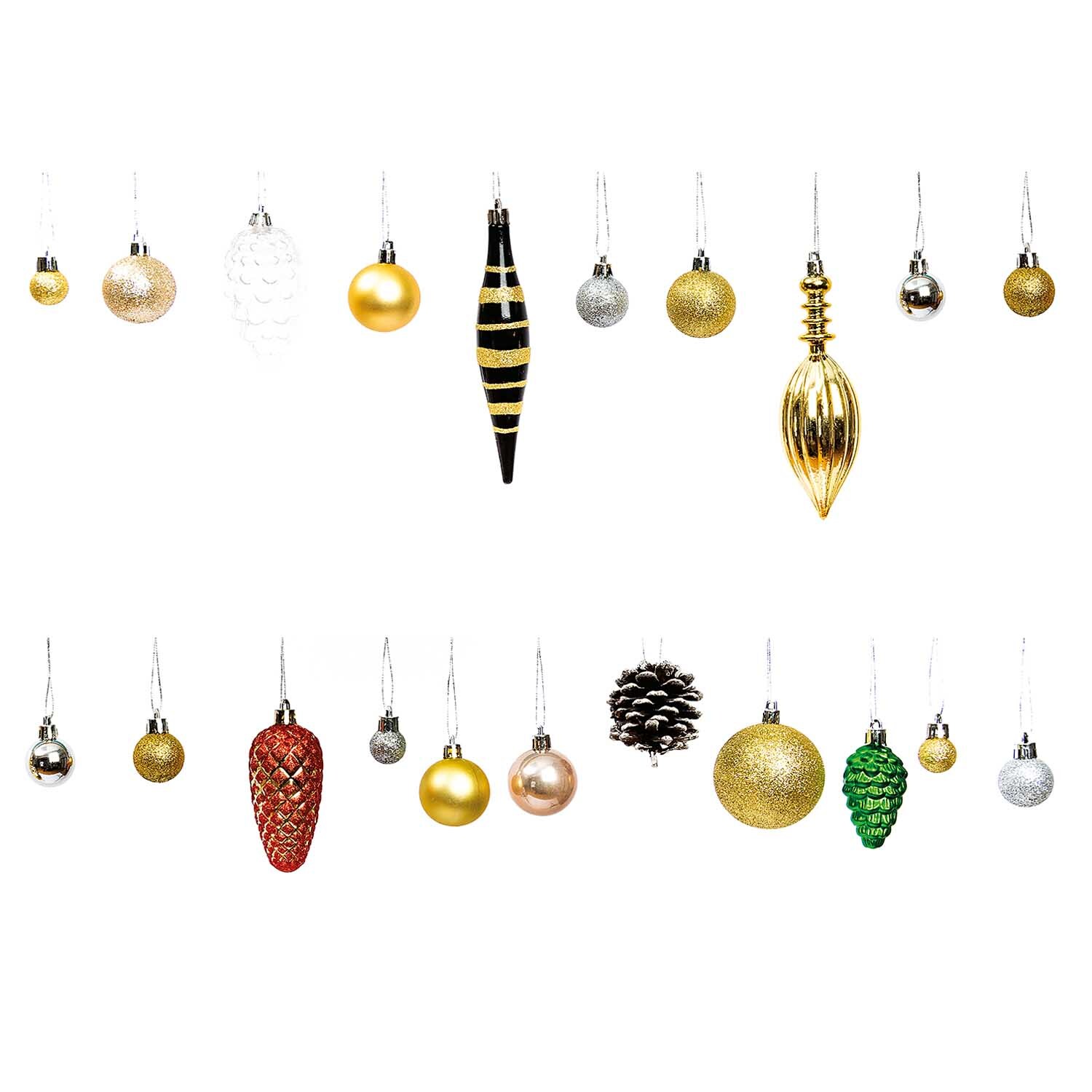 Christbaumkugeln Set Klassik gold-silber Christbaumkugeln Set Klassik gold-silber