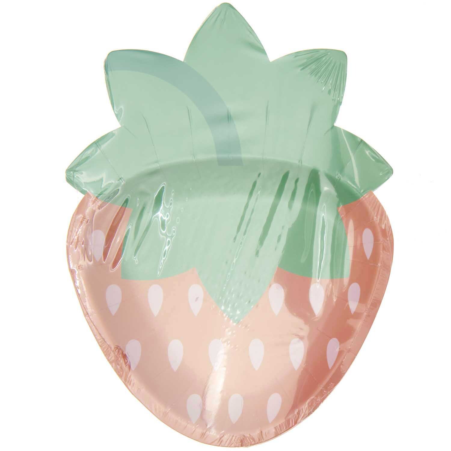 Pappteller Erdbeere 17x23cm 8 Stück Pappteller Erdbeere 17x23cm 8 Stück