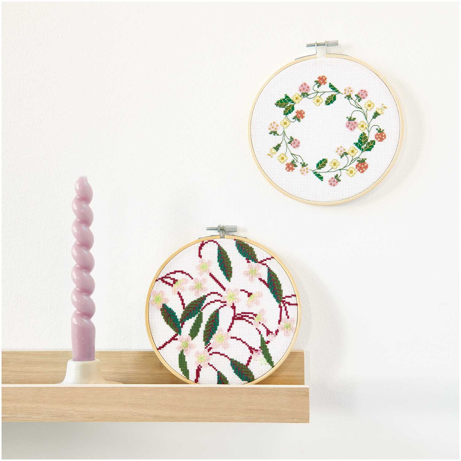 Stickpackung Bild Kirschblüten Bild Ø15cm Stickpackung Bild Kirschblüten Bild Ø15cm